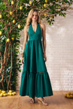 Vestido Midi Tricoline Verde Mediterrâneo Litt