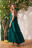 Vestido Midi Tricoline Verde Mediterrâneo Litt