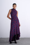 Vestido Midi com Faixa Estampa Statement Alphorria